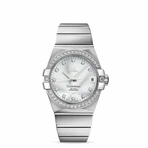 Omega Constellation Co-Axial 38 White Gold / Diamond / Silver 123.55.38.21.52.003 (12355382152003)
